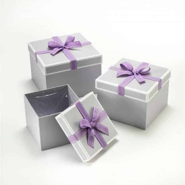 Hat Box with Bow-Square - Image 3