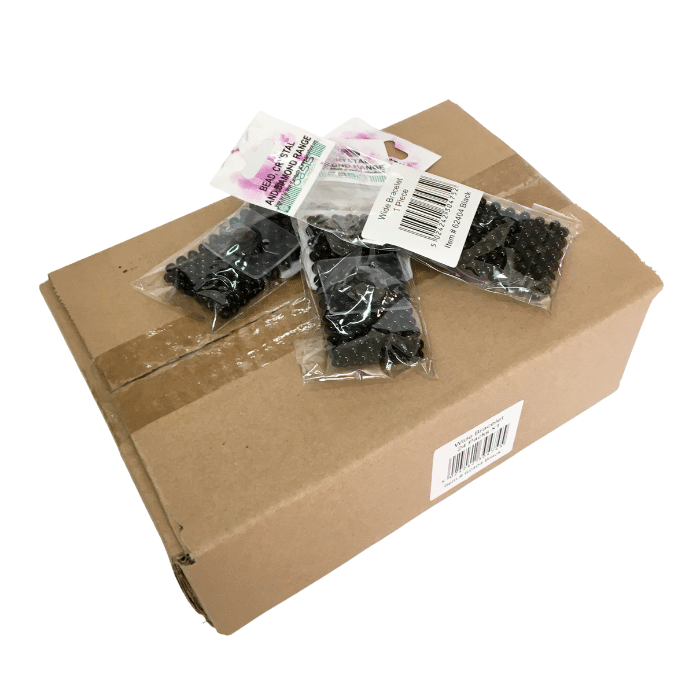Pearl Bracelet Black 4cm Wide Carton of 24