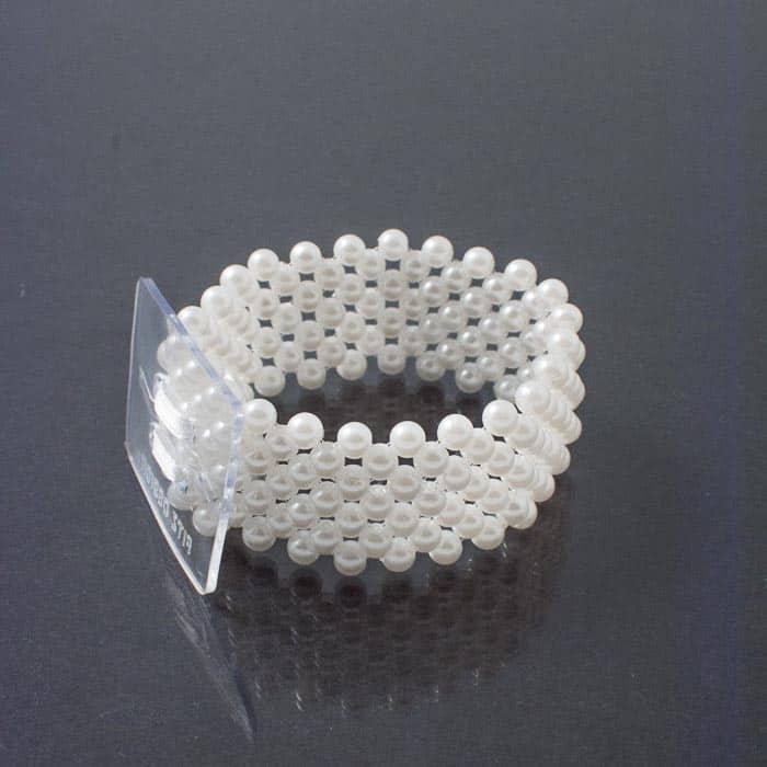 Corsage Bracelet Narrow White