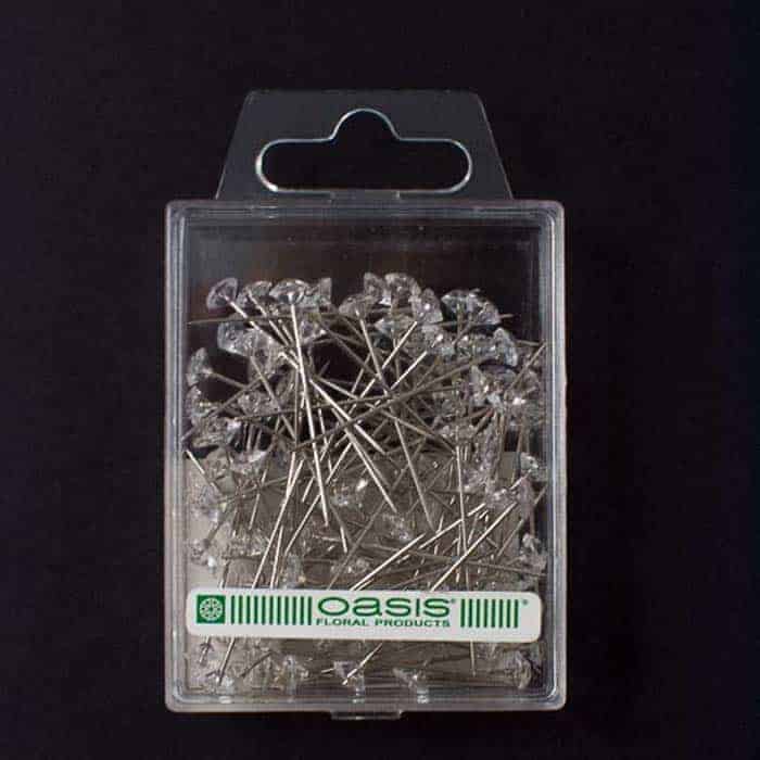 Diamante Pins 100 pins 6mm head, 3.6cm long Carton of 10 - Image 2
