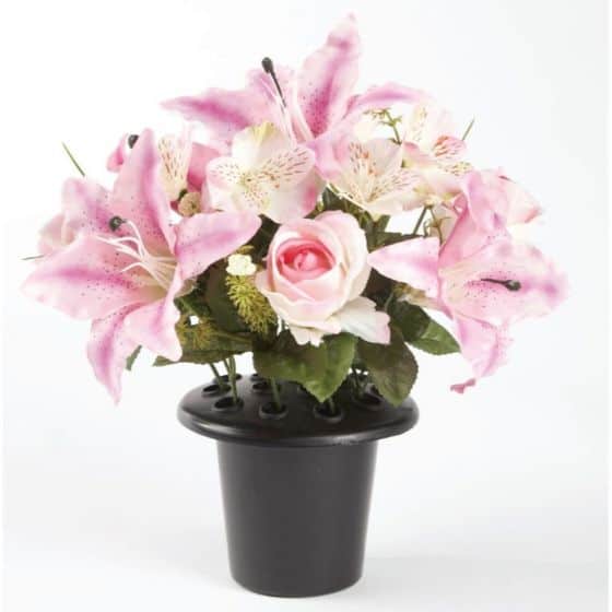 Everlasting-Blooms-Grave-Vase-Container-Lily.jpg Everlasting Blooms Grave Vase Container - LILY ROSE