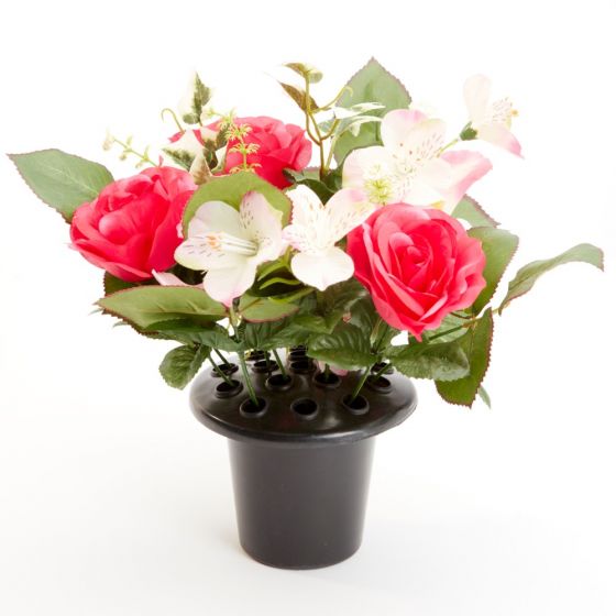 Everlasting-Blooms-Grave-Vase-Container-Mixed-Rose.jpg Everlasting Blooms Grave Vase Container - MIXED ROSE