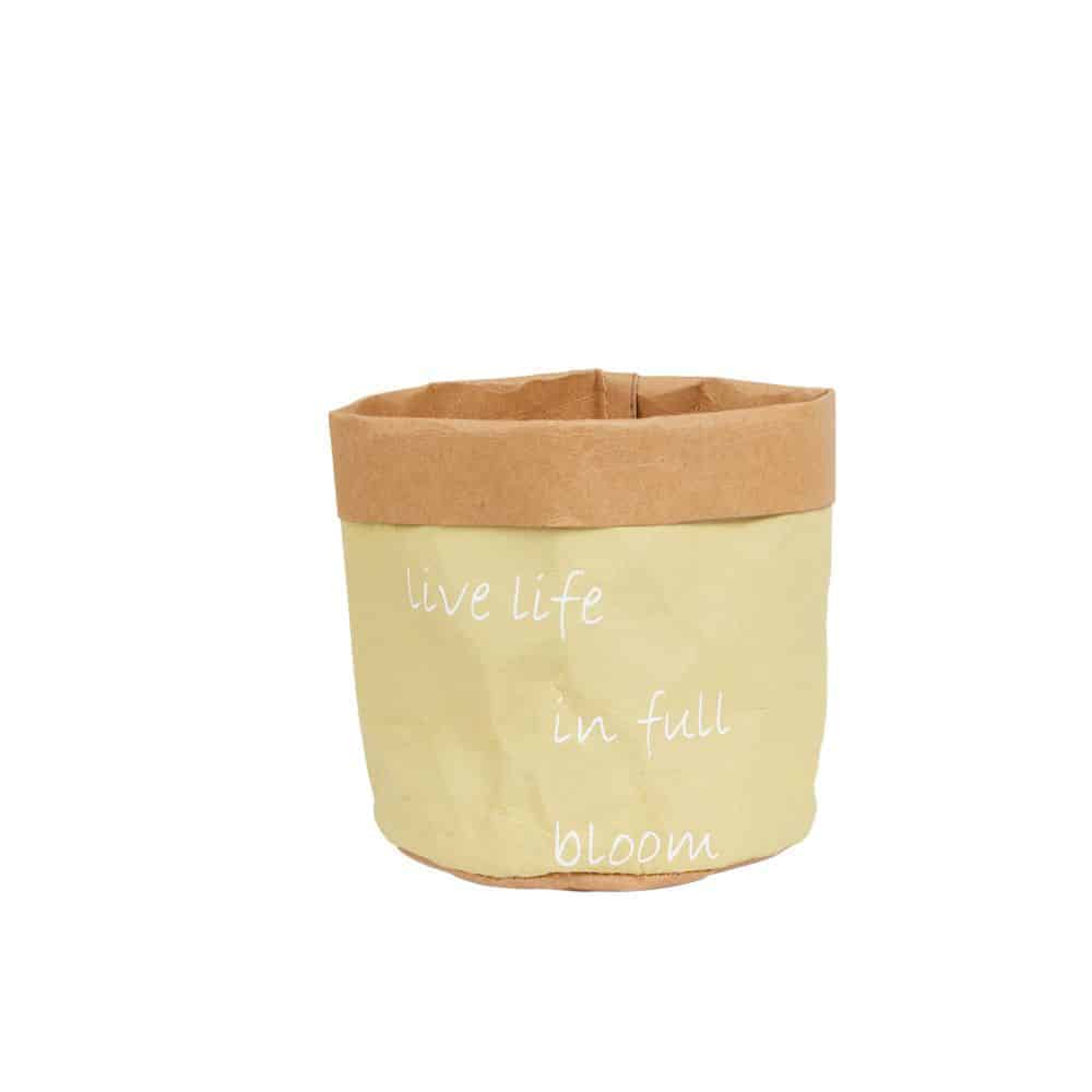 Live-Life-Lined-Bag-Yellow-41-01561.jpg Live Life Lined Flower Bags - Yellow