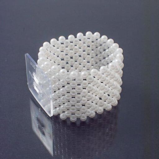 Corsage Bracelet Wide White | 24 per carton